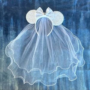 Bridal Minnie Mouse Ears Headband